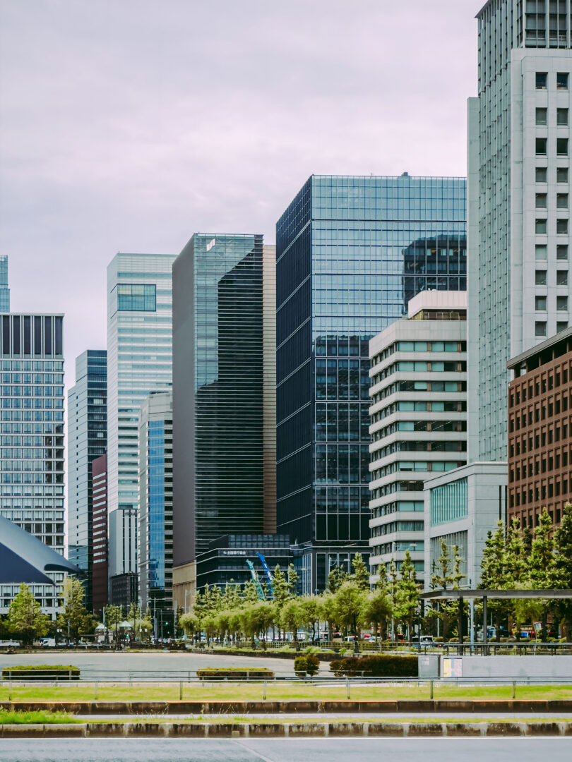 Class A office building skyline